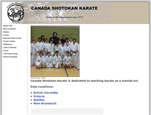 Tablet Screenshot of canadashotokan.org